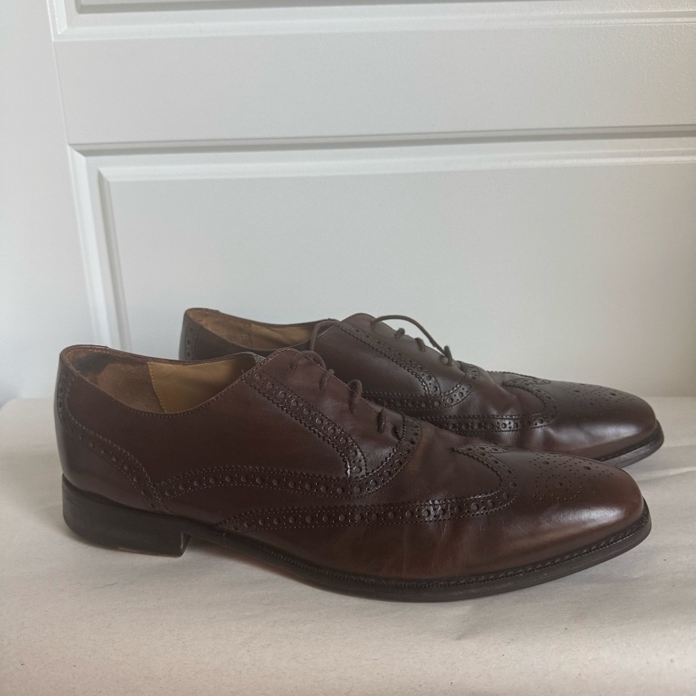 Cole Haan Leather Oxford Dress Shoes – Men’s Size 12 – Dark Brown